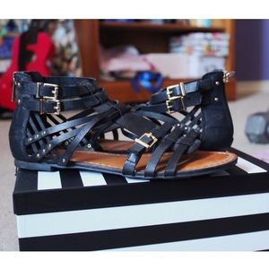 Black Gladiator Sandals